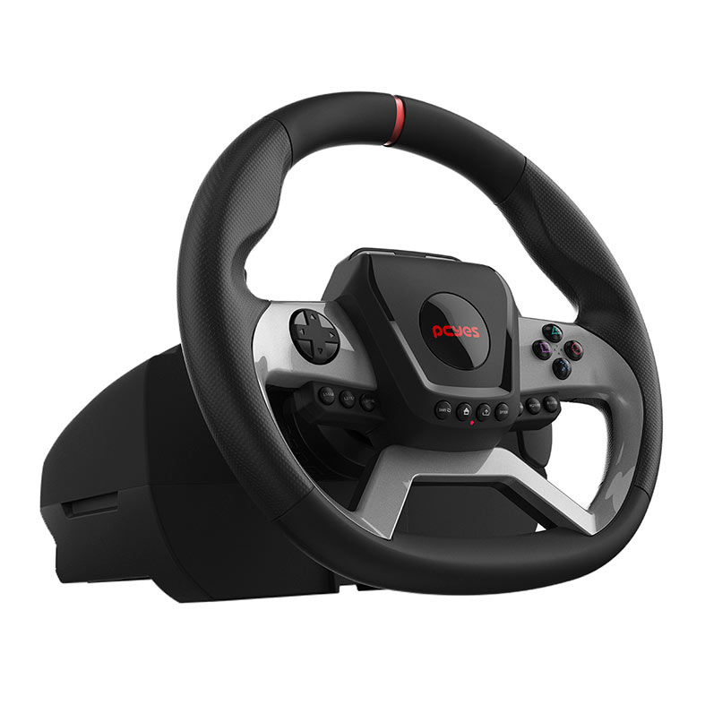Volante PCYes W270, Com Pedais e Cambio, PC/Xbox/Playstation, Preto, W270 - miniatura 3