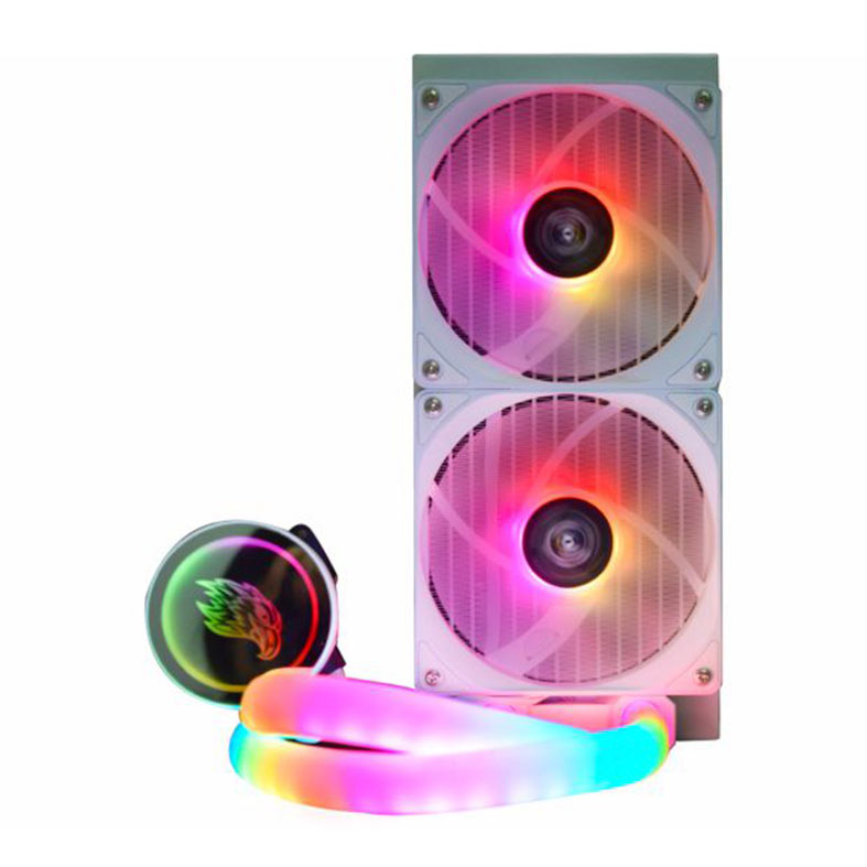 Water Cooler K-MEX WAC5, ARGB, 240mm, Branco, WAC5F12QABDBB0X - miniatura 4