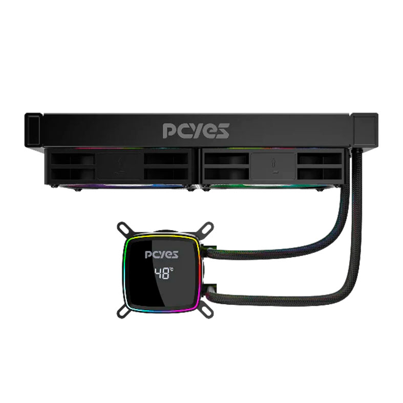 Water Cooler PCYES Duley, ARGB, 240mm, Com Display, Preto, WCDLY240BV - miniatura 5