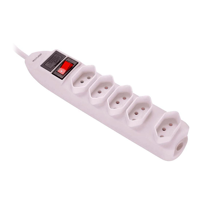 Filtro De Linha Multi, 5 Tomadas, Branco, WI300 - miniatura 3