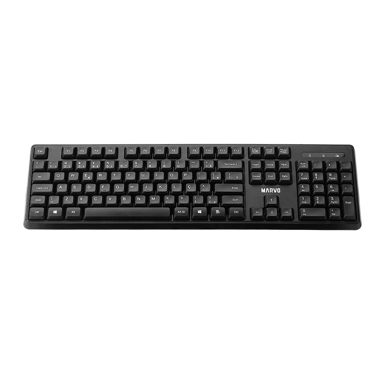 Kit Teclado e Mouse Marvo WS005, ABNT2, 1600PI, Wireless, Preto, WS005-BK-PT - miniatura 9