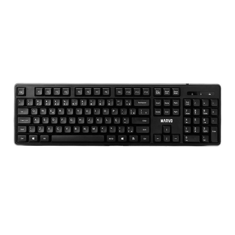 Kit Teclado e Mouse Marvo WS005, ABNT2, 1600PI, Wireless, Preto, WS005-BK-PT - miniatura 3