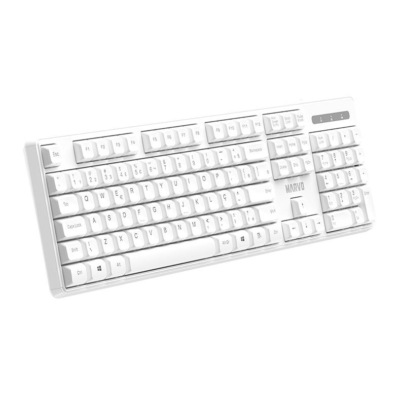 Kit Teclado e Mouse Marvo WS005, ABNT2, 1600PI, Wireless, Branco, WS005-WH-PT - miniatura 3