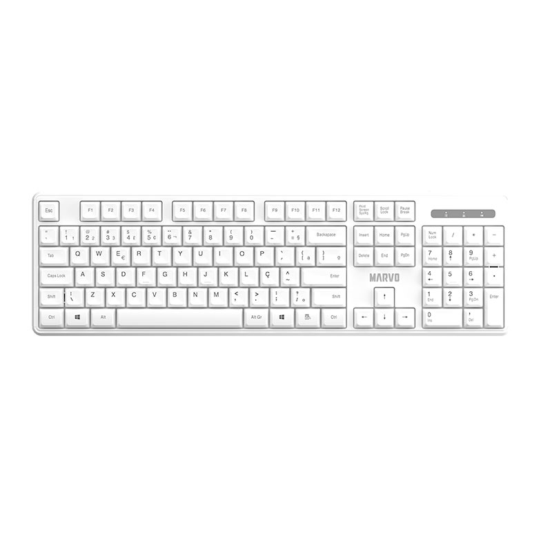 Kit Teclado e Mouse Marvo WS005, ABNT2, 1600PI, Wireless, Branco, WS005-WH-PT - miniatura 5