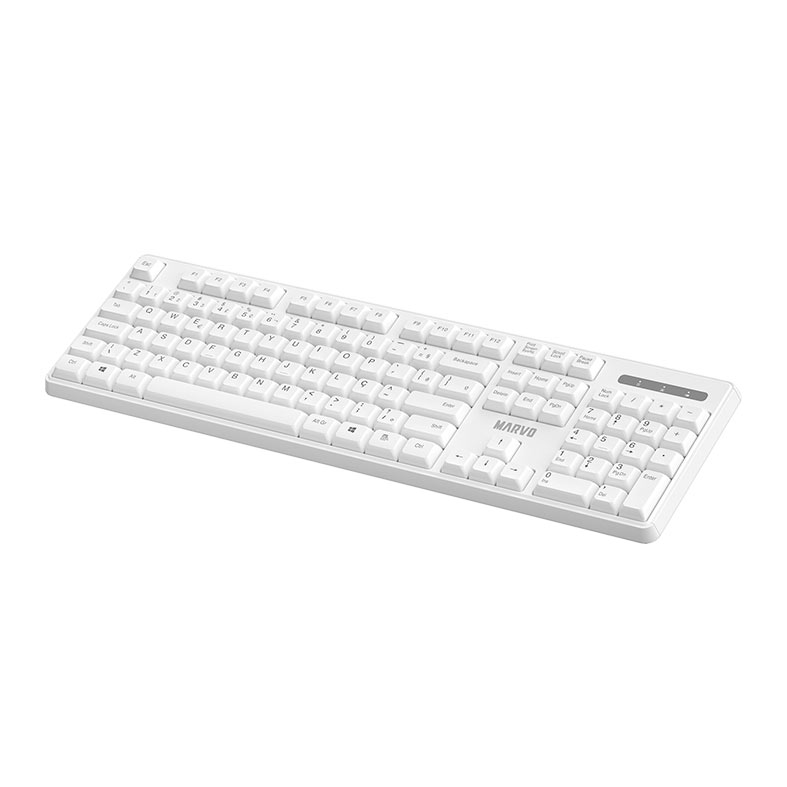 Kit Teclado e Mouse Marvo WS005, ABNT2, 1600PI, Wireless, Branco, WS005-WH-PT - miniatura 7