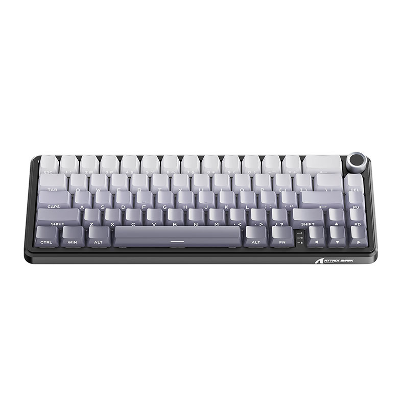 Teclado Mecanico Attack Shark X66, RGB, Switch Strawberry, Tri-Mode, Cinza, X66-GREY - miniatura 4