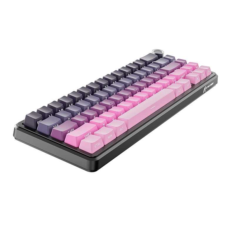 Teclado Mecanico Attack Shark X66, RGB, Switch Strawberry, Tri-Mode, Rosa, X66-PINK - miniatura 6