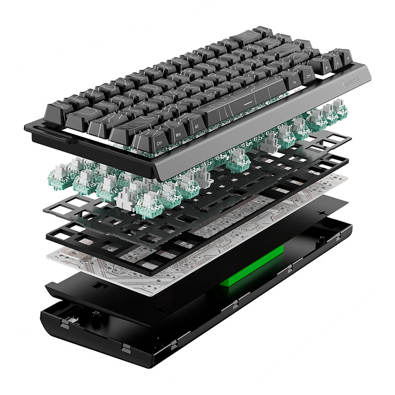 PRE VENDA - Teclado Magnetico Attack Shark X68 HE, RGB, Switch Magnetico Linear, Black Contours, X68-HE-BLACK-CONTOURS - miniatura 5
