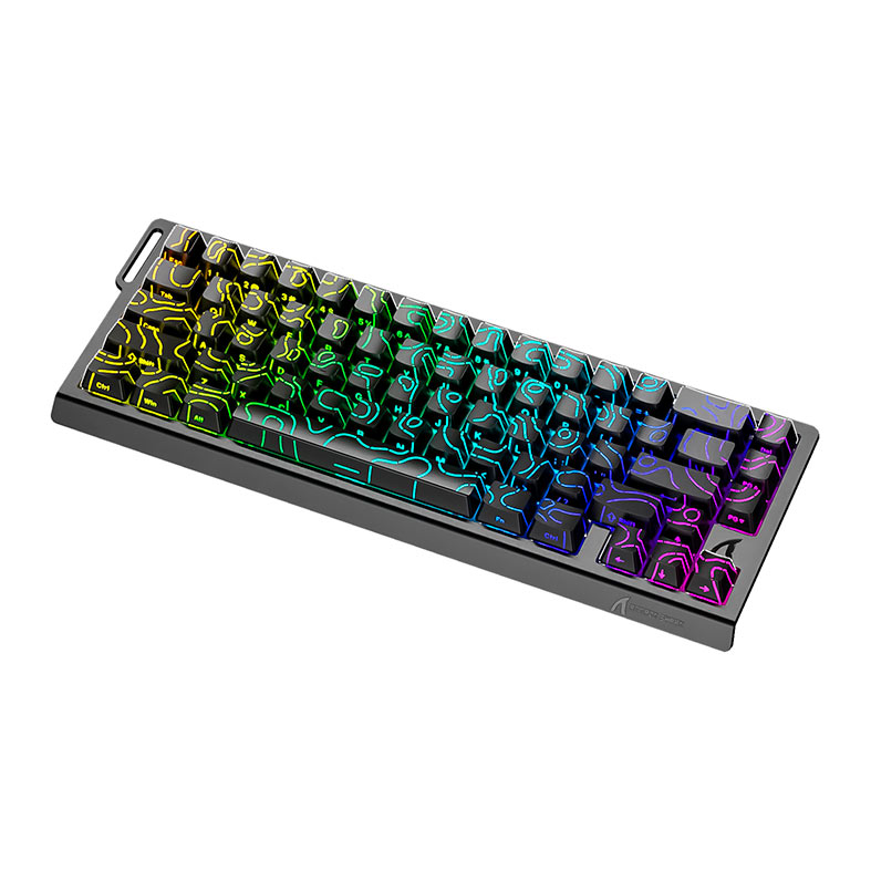 PRE VENDA - Teclado Magnetico Attack Shark X68PRO HE, RGB, Switch Magnetico Linear, Tri-Mode, Black Contours, X68-HE-PRO-BLACK-CONTOURS - miniatura 5
