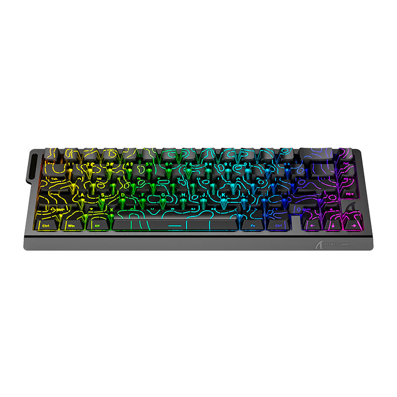 PRE VENDA - Teclado Magnetico Attack Shark X68PRO HE, RGB, Switch Magnetico Linear, Tri-Mode, Black Contours, X68-HE-PRO-BLACK-CONTOURS - miniatura 4