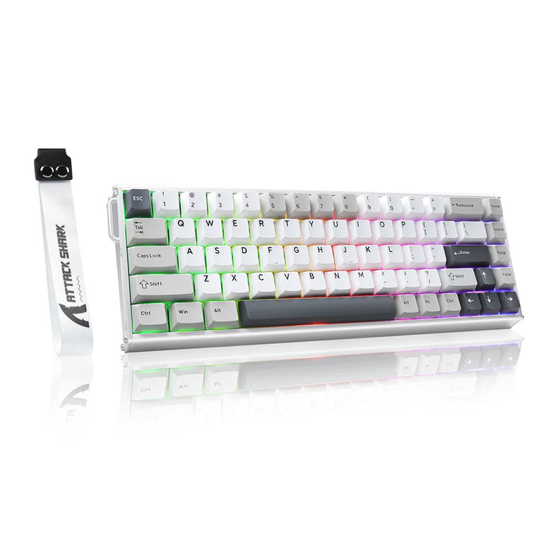 PRE VENDA - Teclado Magnetico Attack Shark X68MAX HE, RGB, Switch Magnetico Linear, Star White, X68-MAX-STAR-WHITE - miniatura 3