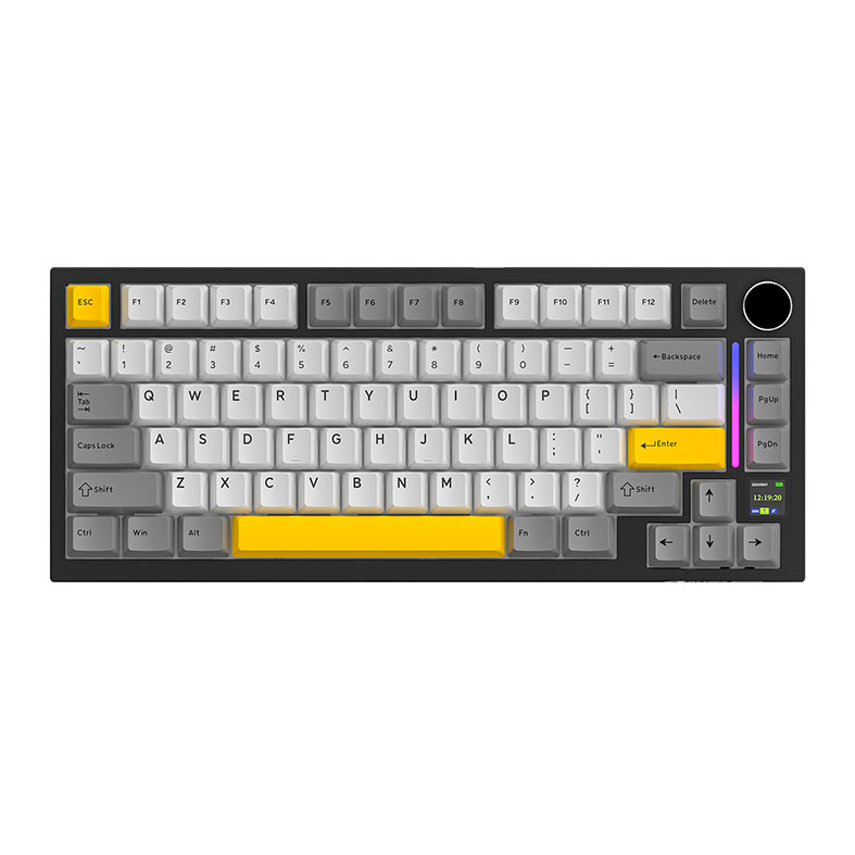 Teclado Mecanico Attack Shark X820 Ultra, RGB, Switch Flying Fish, Tri-Mode, Star Black, X820-ULTRA-STAR-BLACK - imagem 1