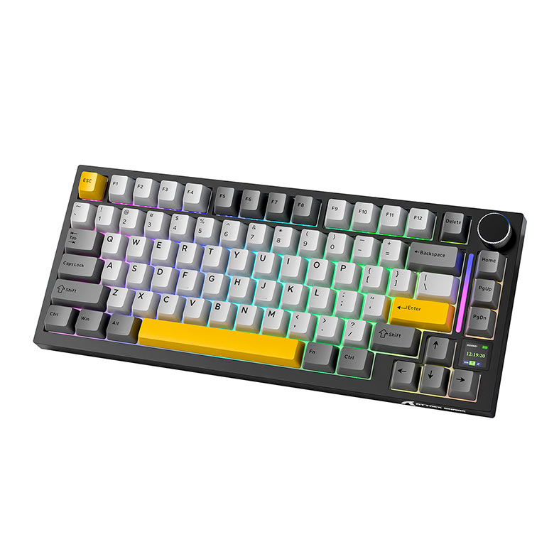 Teclado Mecanico Attack Shark X820 Ultra, RGB, Switch Flying Fish, Tri-Mode, Star Black, X820-ULTRA-STAR-BLACK - miniatura 3