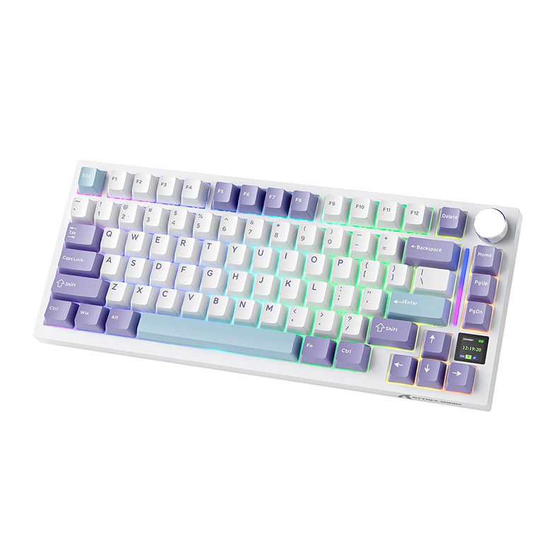 PRE VENDA - Teclado Mecanico Attack Shark X820 Ultra, RGB, Switch Flying Fish, Tri-Mode, Star White, X820-ULTRA-STAR-WHITE - miniatura 3
