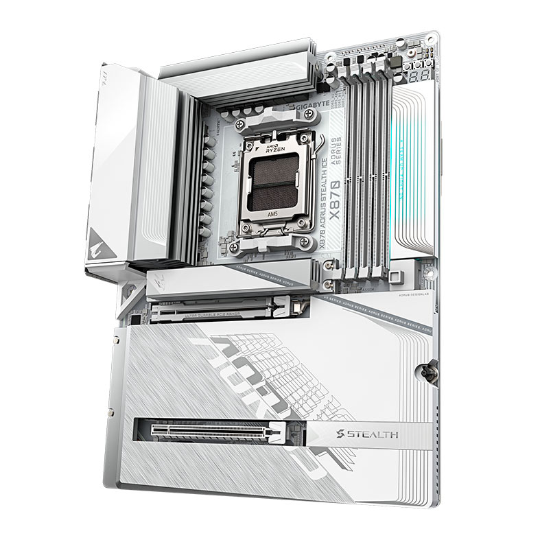 PRE VENDA - Placa Mae Gigabyte X870 Aorus Stealth Ice, DDR5, Socket AMD AM5, ATX, Chipset AMD X870, X870-A-STEALTH-ICE - miniatura 5
