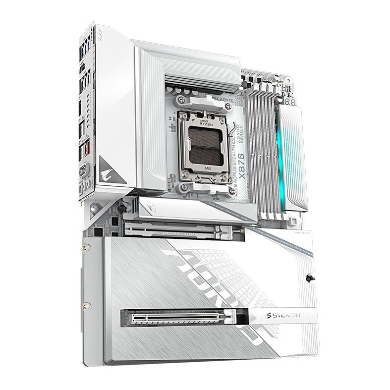 PRE VENDA - Placa Mae Gigabyte X870 Aorus Stealth Ice, DDR5, Socket AMD AM5, ATX, Chipset AMD X870, X870-A-STEALTH-ICE - miniatura 4