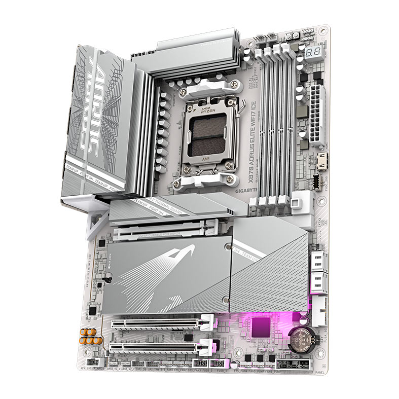 Placa Mae Gigabyte X870 Aorus Elite WiFi7 Ice, DDR5, Socket AMD AM5, ATX, Chipset AMD X870, X870-A-ELITE-WF7-ICE - miniatura 5
