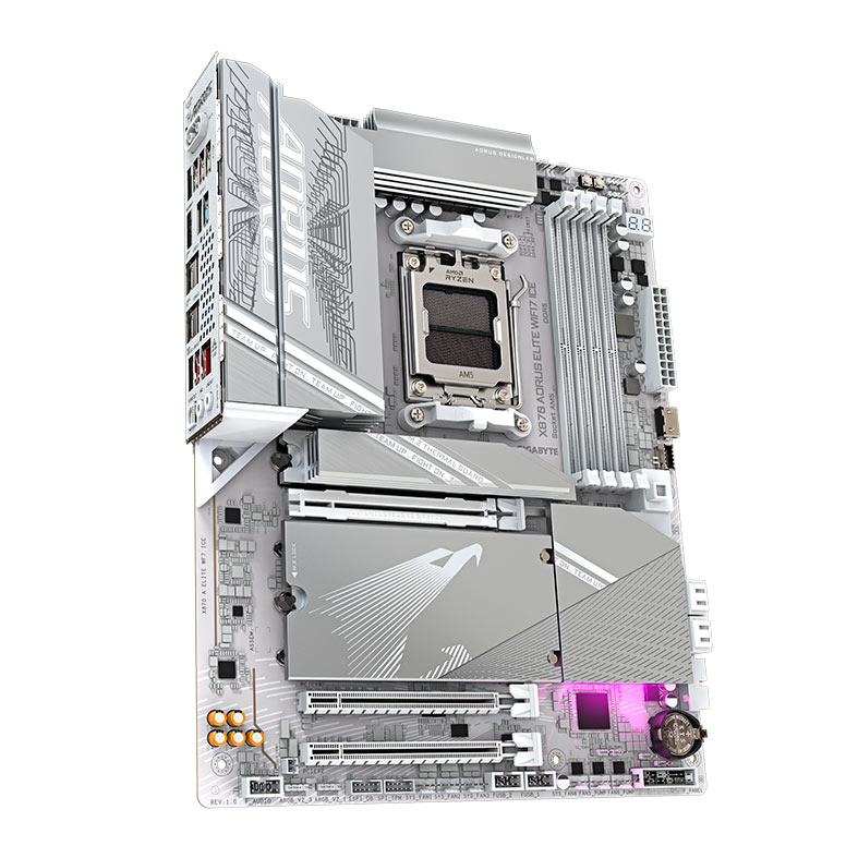 Placa Mae Gigabyte X870 Aorus Elite WiFi7 Ice, DDR5, Socket AMD AM5, ATX, Chipset AMD X870, X870-A-ELITE-WF7-ICE - miniatura 4