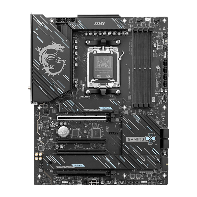 Placa Mae MSI X870 Gaming Plus WiFi, DDR5, Socket AMD AM5, ATX, Chipset AMD X870, X870-GAMING-PLUS-WIFI - imagem 1