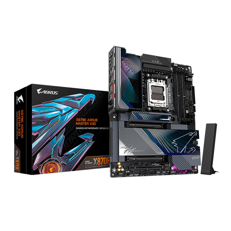 PRE VENDA - Placa Mae Gigabyte X870E Aorus Master X3D, DDR5, Socket AMD AM5, ATX, Chipset AMD X870E, X870E-A-MASTER-X - miniatura 3