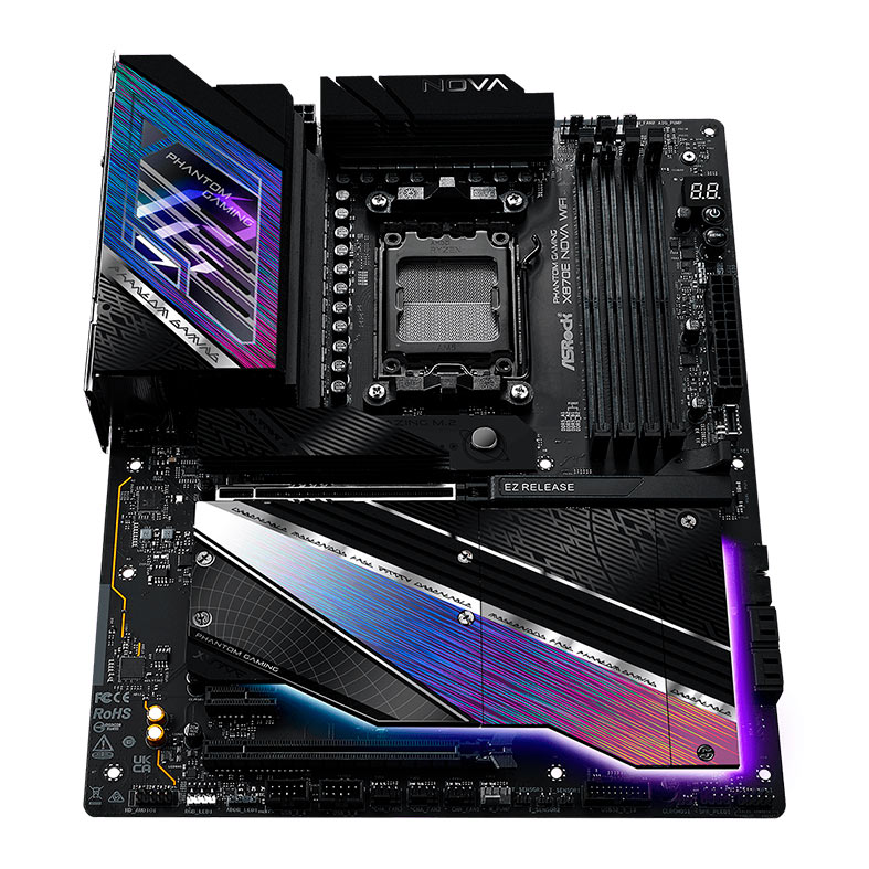 PRE VENDA - Placa Mae AsRock X870E Nova WiFi Phantom Gaming, DDR5, Socket AM5, ATX, Chipset AMD X870E, X870E-NOVA-WIFI - miniatura 6