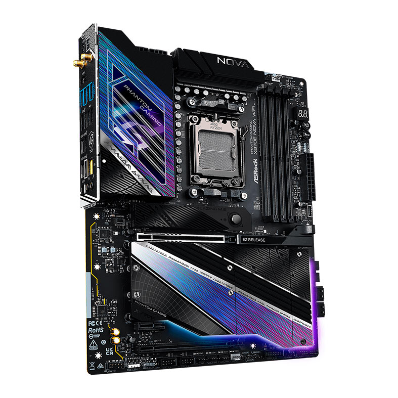PRE VENDA - Placa Mae AsRock X870E Nova WiFi Phantom Gaming, DDR5, Socket AM5, ATX, Chipset AMD X870E, X870E-NOVA-WIFI - miniatura 4