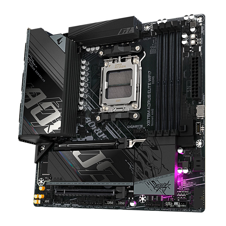 Placa Mae Gigabyte X870M Aorus Elite Wifi7, DDR5, Socket AMD AM5, M-ATX, Chipset AMD X870, X870M-A-ELITE-WF7 - miniatura 5