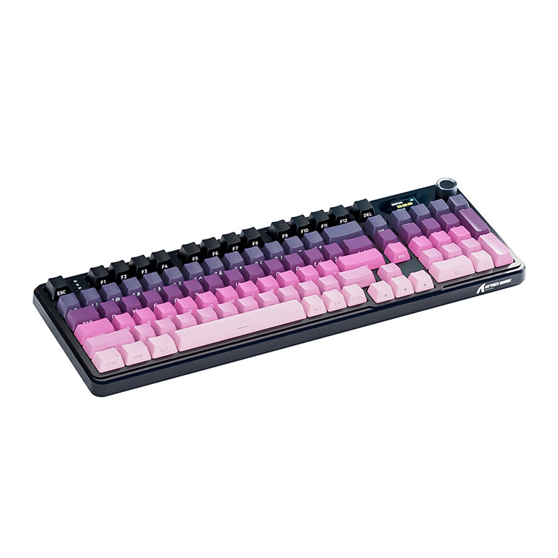 Teclado Mecanico Attack Shark X98PRO, RGB, Switch Blueberry, Tri-Mode, Rosa, X98-PRO-PINK - miniatura 3