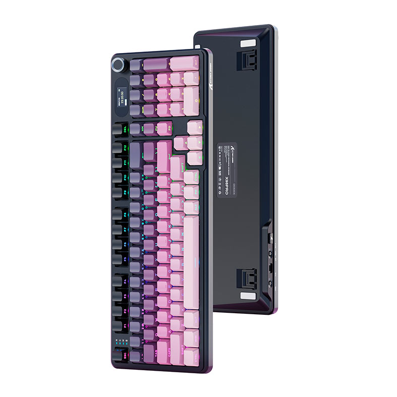 Teclado Mecanico Attack Shark X98PRO, RGB, Switch Blueberry, Tri-Mode, Rosa, X98-PRO-PINK - miniatura 6
