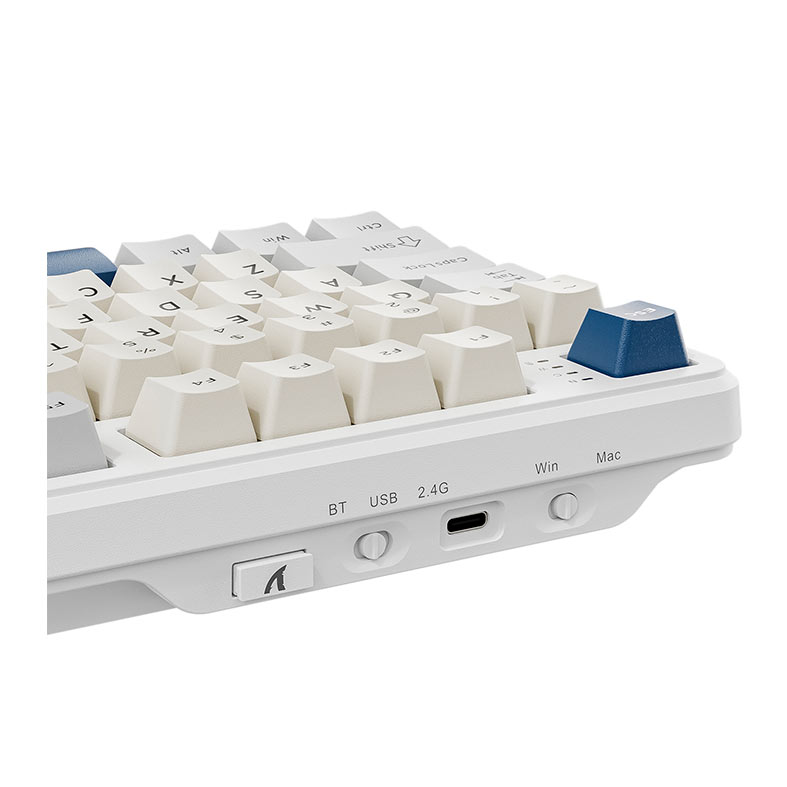 Teclado Mecanico Attack Shark X98, RGB, Switch Strawberry, Tri-Mode, Branco, X98-WHITE - miniatura 5