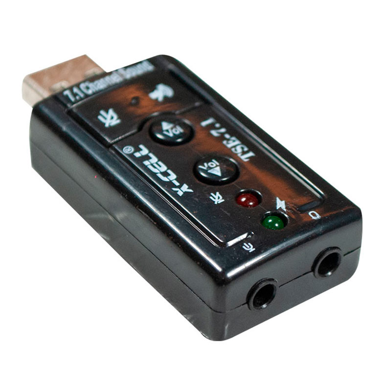 Placa de Som X-Cell, USB, 7.1 Surround, Preto, XC-ADP-35