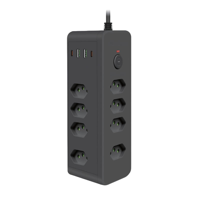 Filtro de Linha X-Cell, 8 Tomadas, 2 Portas USB, 2 Portas USB-C, XC-FL-13