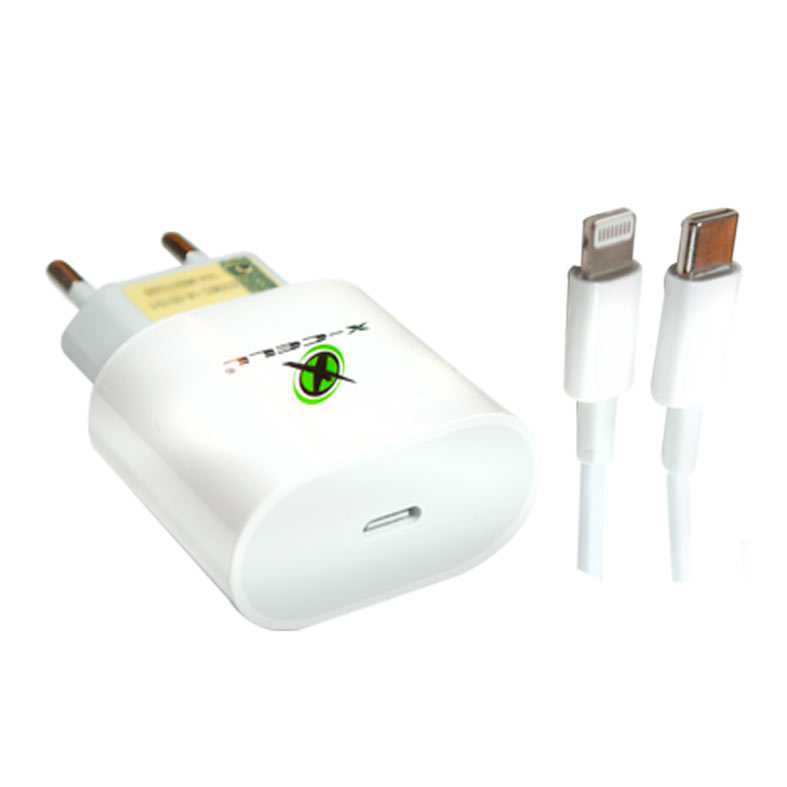Carregador de Parede Turbo X-Cell, Com Cabo USB-C Para Lightning, Branco, XC-UR29 - imagem 1