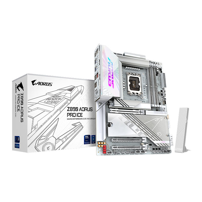 Placa Mae Gigabyte Z890 Aorus Pro Ice, DDR5, LGA1851, ATX, Chipset Intel Z890, Z890-AORUS-PRO-ICE - miniatura 3