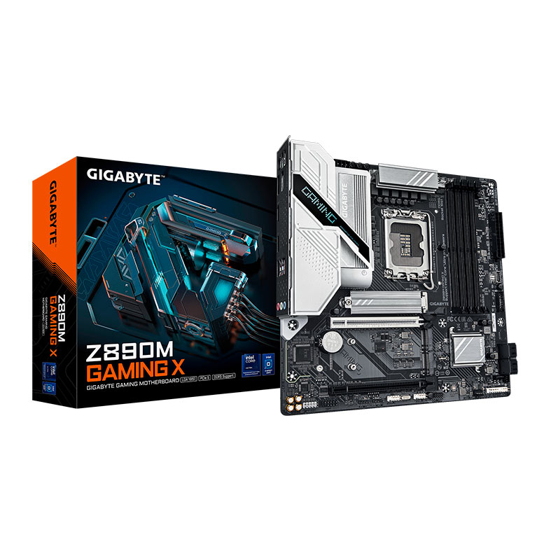Placa Mae Gigabyte Z890M Gaming X, DDR5, LGA1851, M-ATX, Chipset Intel Z890, Z890M-GAMING-X - miniatura 3