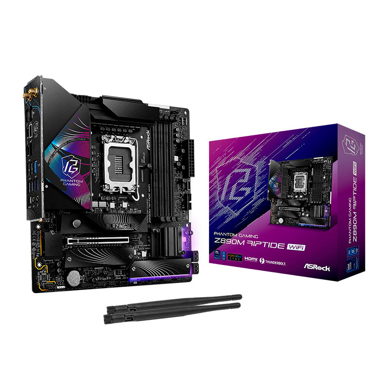 PRE VENDA - Placa Mae AsRock PG Z890M Riptide WiFi, DDR5, LGA1851, M-ATX, Chipset Intel Z890, Z890M-RIPTIDE-WIFI - miniatura 3