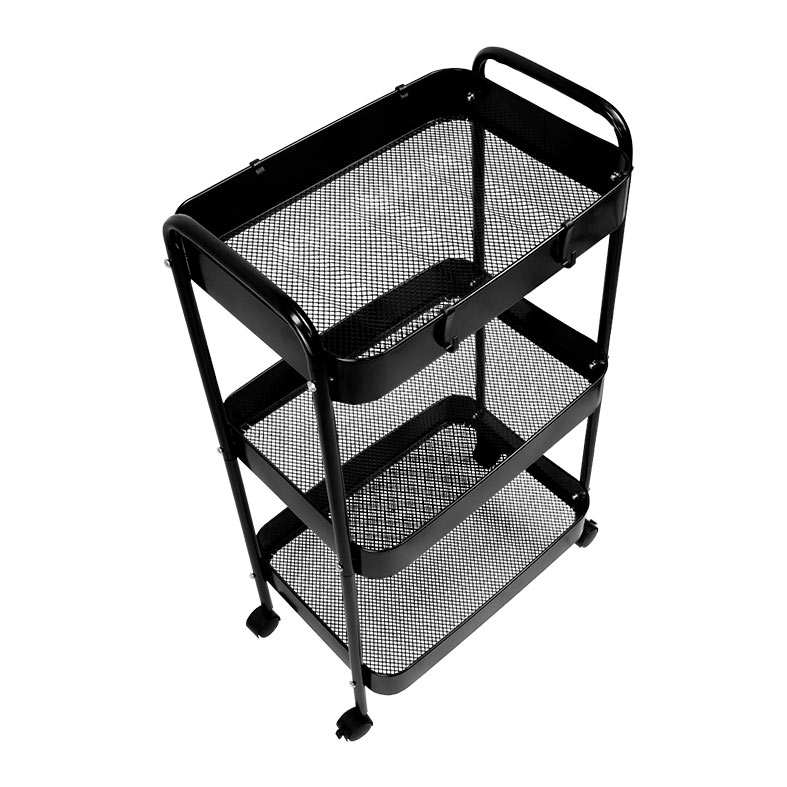 Carrinho Organizador Multiuso Zinnia Allure ZO2, Preto, ZNC-ALLR-BK02 - miniatura 3