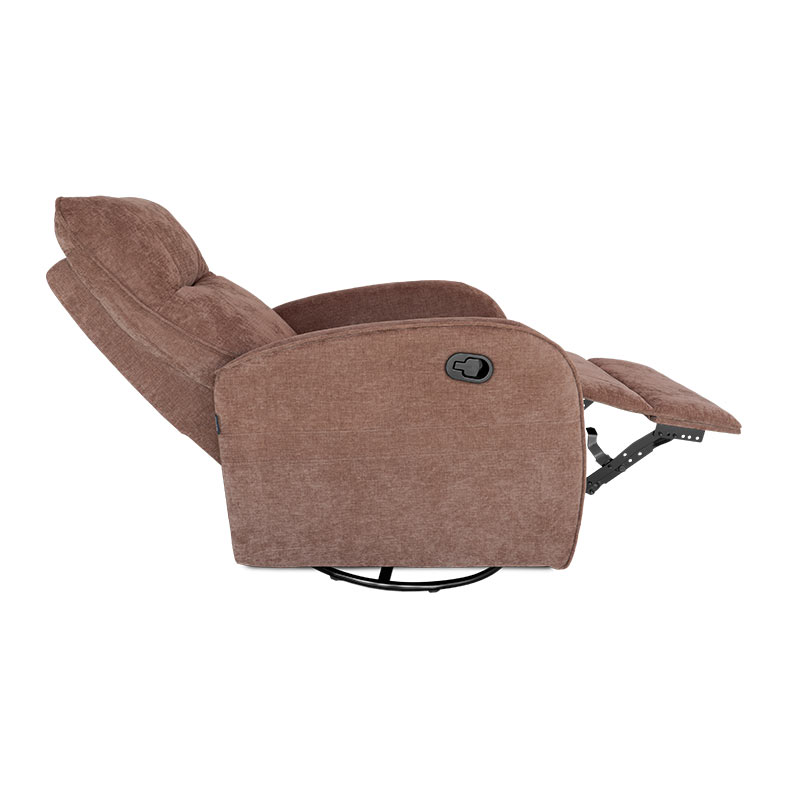 Poltrona Manual Reclinavel Zinnia Ambar, Tecido Algodao Chenille, Caramelo Claro, ZNC-AMB-CA02 - miniatura 6