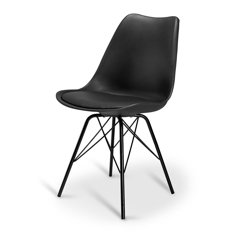 Kit Cadeira Zinnia Eames ZC3 4 unidades, Preto, ZNC-EMS-BK02 - miniatura 4