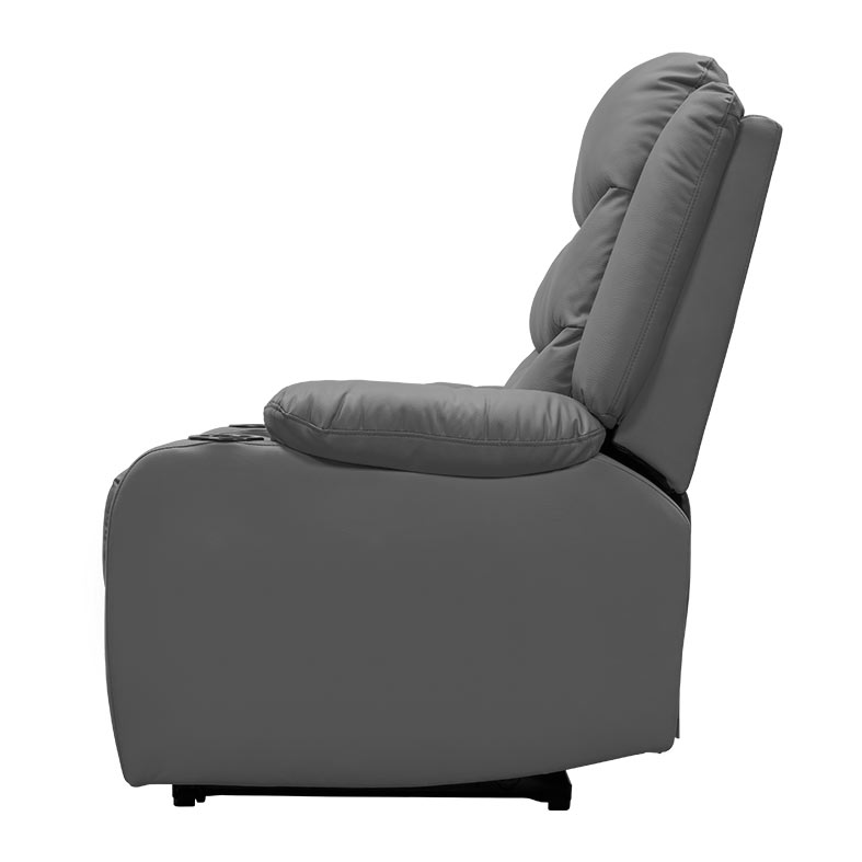 Poltrona Eletrica Reclinavel Zinnia Francis, Corino Anti-Arranhao, Cinza, ZNC-FRNC-CZ01 - miniatura 6