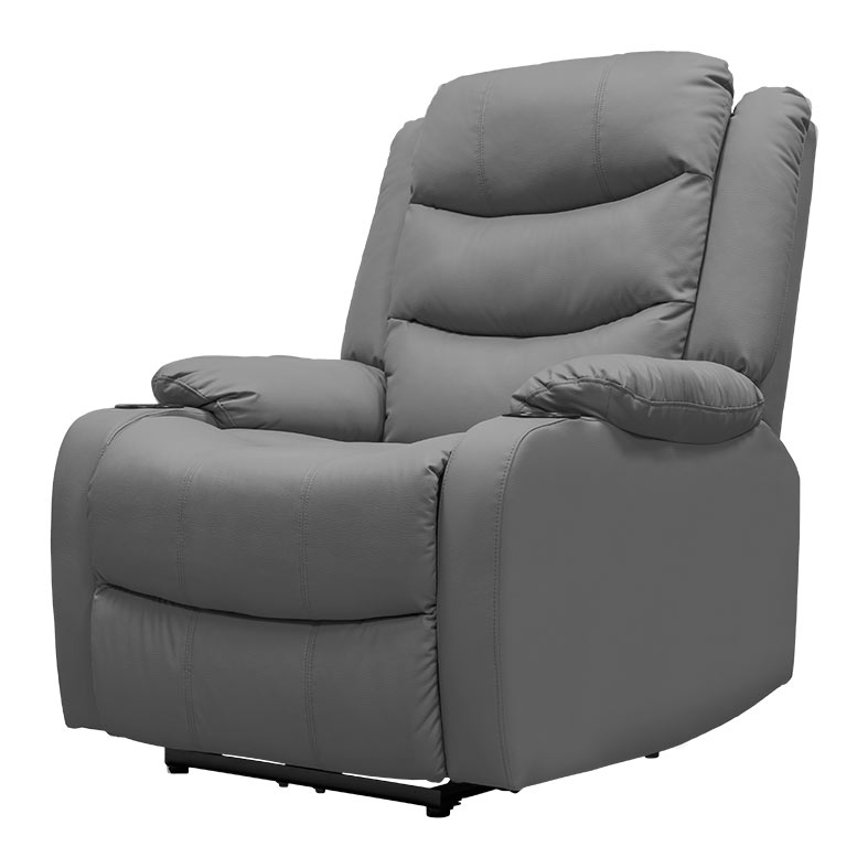 Poltrona Eletrica Reclinavel Zinnia Francis, Corino Anti-Arranhao, Cinza, ZNC-FRNC-CZ01 - miniatura 4