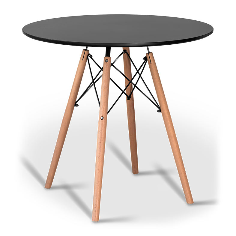 Mesa de Jantar Zinnia Eiffel ZM3, 80cm, Preto, ZNC-MEFL-BK02 - miniatura 3