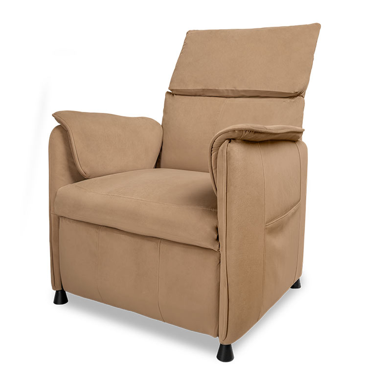 Poltrona Eletrica Reclinavel Zinnia Sicilia, Tecido Suede Anti-Arranhao, Bege, ZNC-SCL-MR01 - miniatura 5