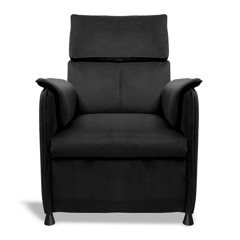 Poltrona Eletrica Reclinavel Zinnia Sicilia, Tecido Suede Anti-Arranhao, Preto, ZNC-SCL-PT01 - miniatura 4