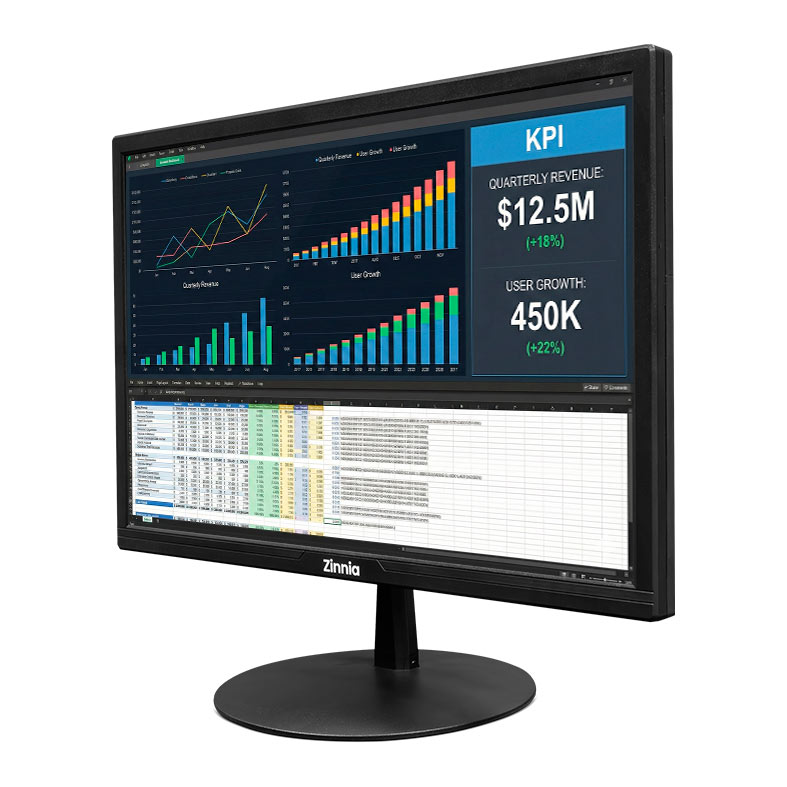 Monitor Zinnia Delfos DF19, 19 Pol, TN, HD, sRGB 95, 75Hz, VGA/HDMI, ZNO-DFO19-BL01 - miniatura 4