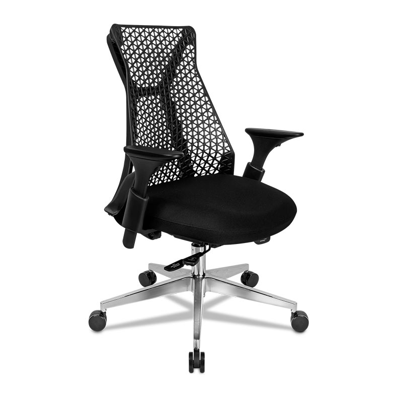 Cadeira Office Zinnia Dalia S, Preto, ZNO-DLAS-BK02 - miniatura 4
