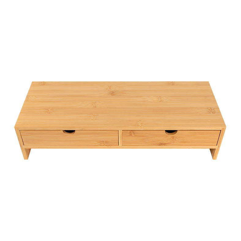 Base Para Monitor Zinnia, Com Elevacao e Organizador, Com Gaveta, Bambu, ZNO-MT2-NT - miniatura 3