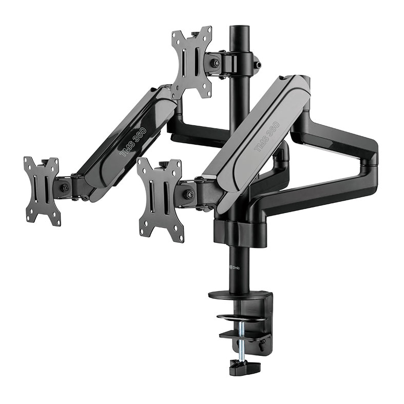 Suporte Articulado Para Tres Monitores Zinnia TMS 360, 17 Pol. a 27 Pol., Preto, ZNO-TMS360-BL01 - miniatura 3