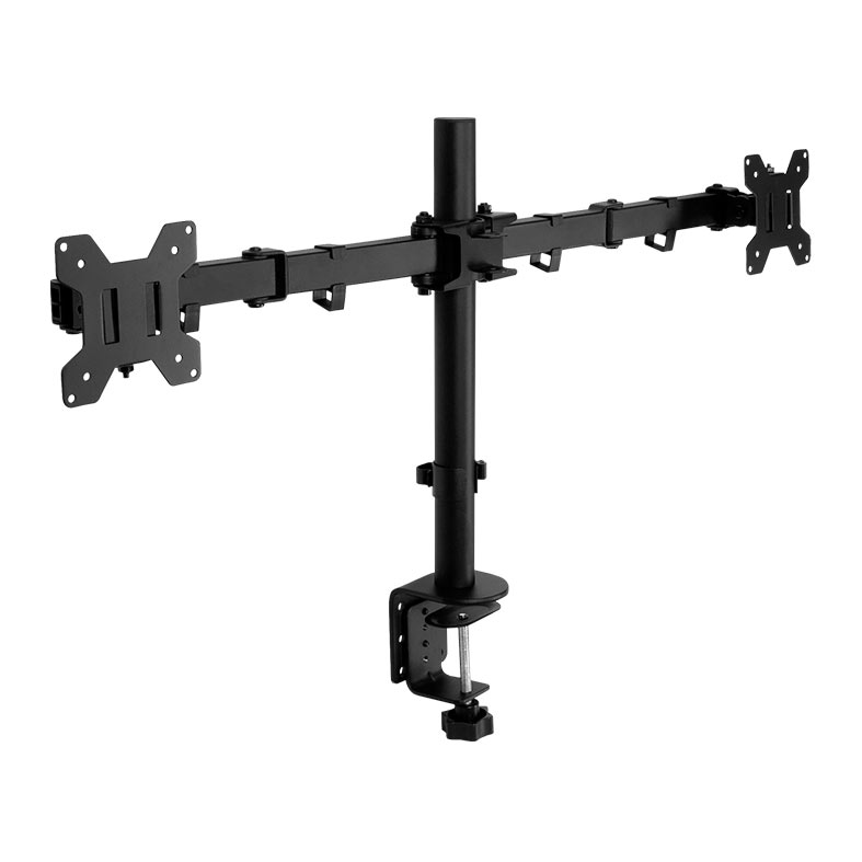 Suporte Articulado Para 2 Monitores Zinnia Nimbo 20F, 10 Pol a 27 Pol, Preto, ZNO-ZBO20F-BK02 - miniatura 3