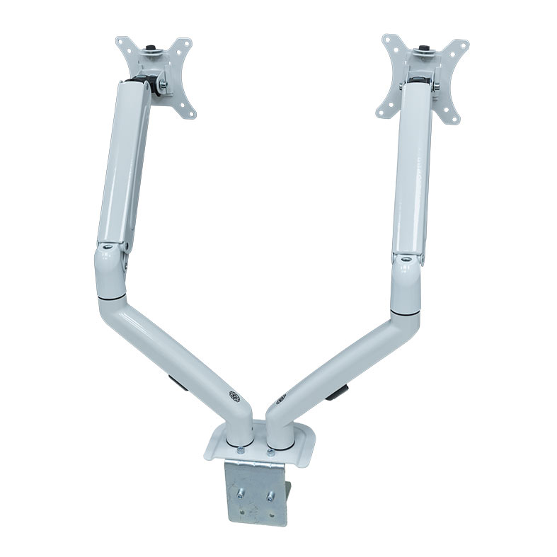 Suporte Articulado Com Pistao a Gas Para 2 Monitores Zinnia Nimbo 200, 17 Pol. a 27 Pol., Branco, ZNO-ZNNBO200-WH01 - miniatura 3